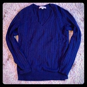 Loft blue cable knit sweater